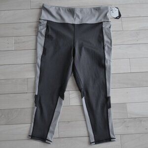 LuLaRoe Leggings, Gray on Black, XL